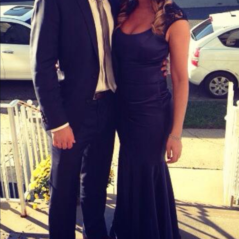 Satin Blue Gown